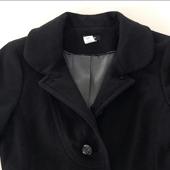 J.Crew VINTAGE Black Bella Herringbone Fiona 100% Wool Blazer Jacket Coat | sz 4 - Picture 7 of 16